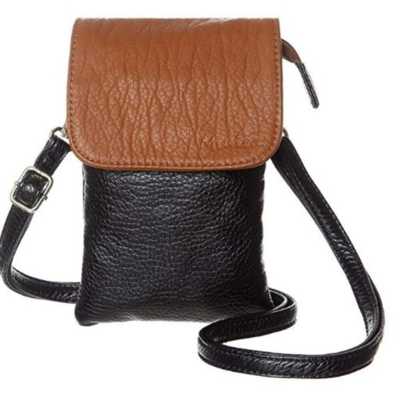 Minicat Handbags - Minicat Small Vegan Leather Crossbody Black Brown